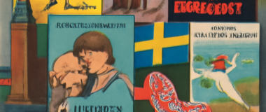 Självständig ung kvinna i futuristisk miljö med neonljus, bärande högteknologisk dräkt och holografiska tillbehör.